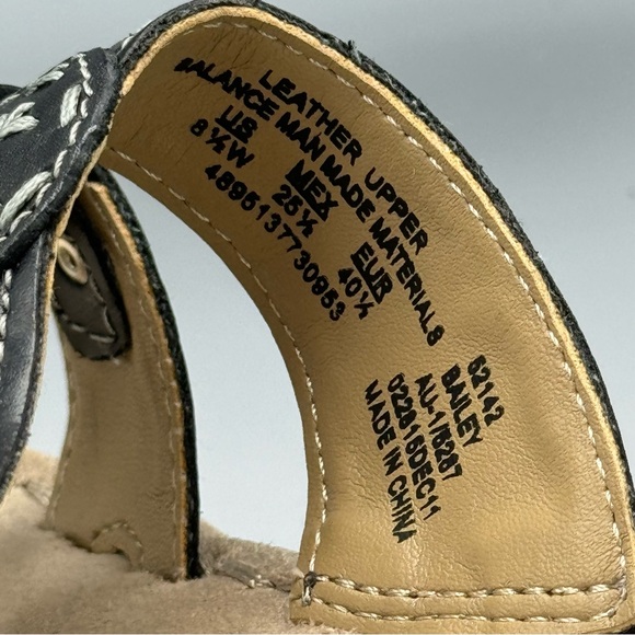 Cobbie Cuddlers Womens Bailey Slip On BLack Leather Upper Sandals Size 8.5 Wide - Picture 7 of 9